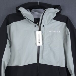 Adidas Terrex Techrock 3 Layer Rain.Rdy Jacket Mens Small Full Zip Alpine Skiing